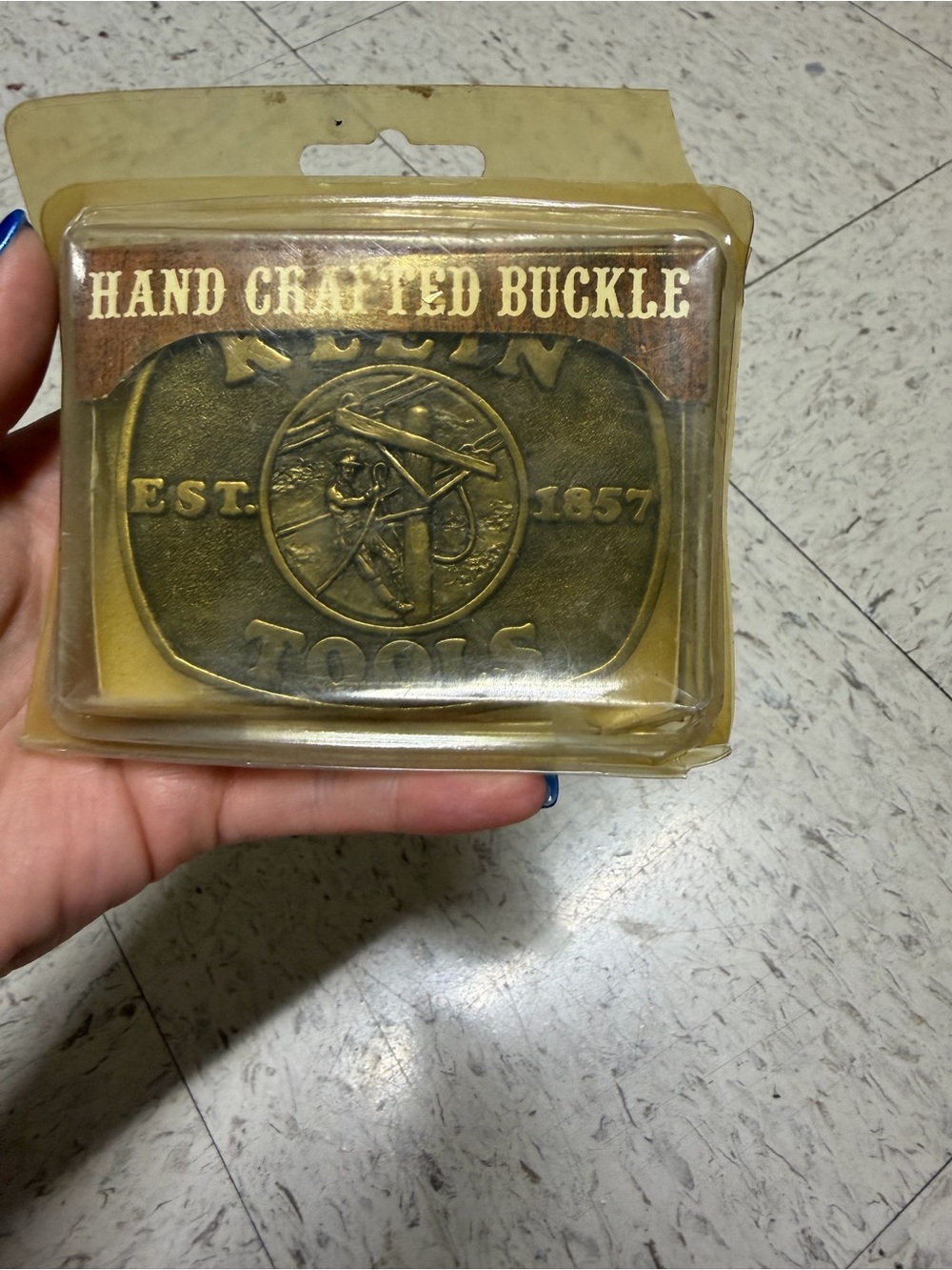 Hand Crafted Buckle - Klein Tools - Brass Finish